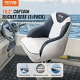 thumbnail image 2 of HCY Captain Bucket Seat, Pontoon Boat Seat with Thickened Sponge Padding, Boat Captain Chair for Fishing Boat, Sightseeing Boat, Speedboat, Canoe, 1-Piece, 2 of 7