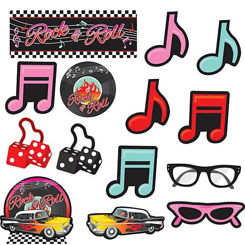50's Mega Cutout Assortment Party Decorations - Walmart.com