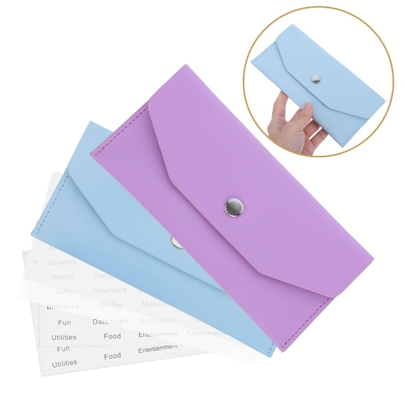 HONMEET Cash Wallet System for Women with Coin Storage and Card Storage Compact Design 16.5x8.5x0.05in 2 Sets