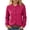 Hot Pink, variant on Womens Plus Size Jacket Long Sleeve Button Down LightWeight Padded Outerwear Casual Loose Base Layer Fall Winter Tops