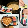 thumbnail image 5 of Yayeee Oven Mitts and Pot Holder Set of 2 Heat Resistant Kitchen Gloves Baking Hot Pad, Beige Abstract, 5 of 5