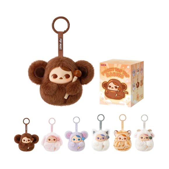 POP MART PUCKY Tap Tap Babies Series-Vinyl Plush Pendant Blind Box, PUCKY Blind Box Action Figures, Random Design Collectible Toys for Home