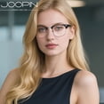 thumbnail image 3 of Joopin Unisex Photochromic Blue Light Blocking Glasses Classic Half Frame Computer Gaming TV Glasses UV400 Protection, 3 of 8