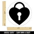 thumbnail image 2 of Heart Lock Key Self-Inking Rubber Stamp Ink Stamper - Yellow Ink - Medium 1 Inch, 2 of 7