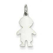 Sterling Silver Engravable Boy Disc Charm
