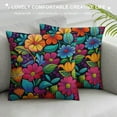 thumbnail image 3 of Nawypu Decorative Throw Pillow Covers Cute Colour Flower Rainbow Cushion Pillow Cover Rainbow Flowers Pillow Protectors Decorative Couch Pillow Cover for Sofa for Patio Garden Balcony, 3 of 5