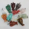thumbnail image 2 of K-KED 6Pcs Wholesale Carved Mixed Natural Quartz Stone Angel Charms Pendants, 2 of 5