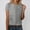 Grey, variant on Women's Fashion Sequined Round Neck T-Shirt Elegant Casual Short Sleeve Top Comfortable Shiny Blouse for Daily Wear