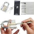 thumbnail image 1 of LOVEVER Unlocking Lock Open Home Transparent 1-9/16in Waterproof Stainless Steel Padlock  15 Pieces, 1 of 7