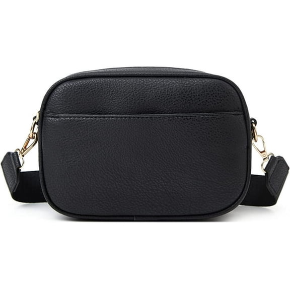 AOMRCOL Triple Zip Small Crossbody Bag for Women,Square Snapshot Camera Side Shoulder Purse Handbag with Wide Strap