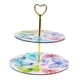 thumbnail image 4 of Soporte para tartas de 2 niveles, bandeja para servir cupcakes, plato para exhibir cupcakes para frutas Estilo B, 4 of 9