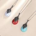 thumbnail image 6 of Yesbay Leaf Water Drop Faux Turquoise Pendant Necklace Ring Earrings Women Jewelry Set,Red US 10, 6 of 6