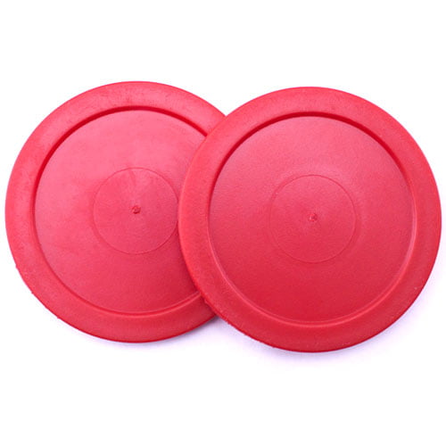 simhoa 4 Pieces/Set Red Air Hockey Pucks Replacement Accessory 3 Sizes 2 2.3 2.5