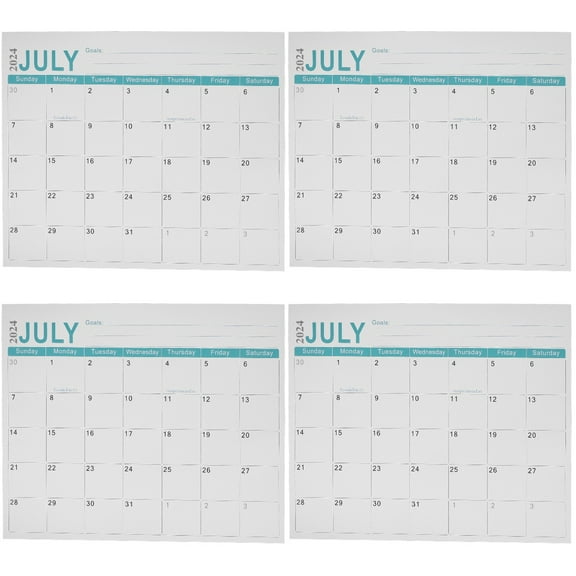 Raindrops 4pcs Paper Calendar Magnetic Calendar Fridge Calendar Paper Calendar Magnetic Fridge Paper English Calendar