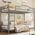 thumbnail image 1 of Garvee Twin Over Twin Metal Bunk Bed, Ladder & Guardrails, Heavy Duty, 400lbs Capacity, No Box Spring, Easy Assembly, Grey, Durable Design, 1 of 7