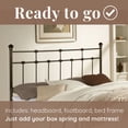 thumbnail image 4 of Dexter Metal Full Bed with Headboard & Footboard, Hammered Brown, 4 of 6