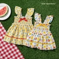 thumbnail image 4 of Oodles Yellow Floral Ruffled Retro Spring Dog Dress, Medium, 4 of 8