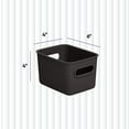 thumbnail image 2 of Superio Ribbed Plastic Storage Basket Organizer, Brown Stackable Closet Storage bin for Shelf, Pantry, Office, and Cosmetics, 2 of 9