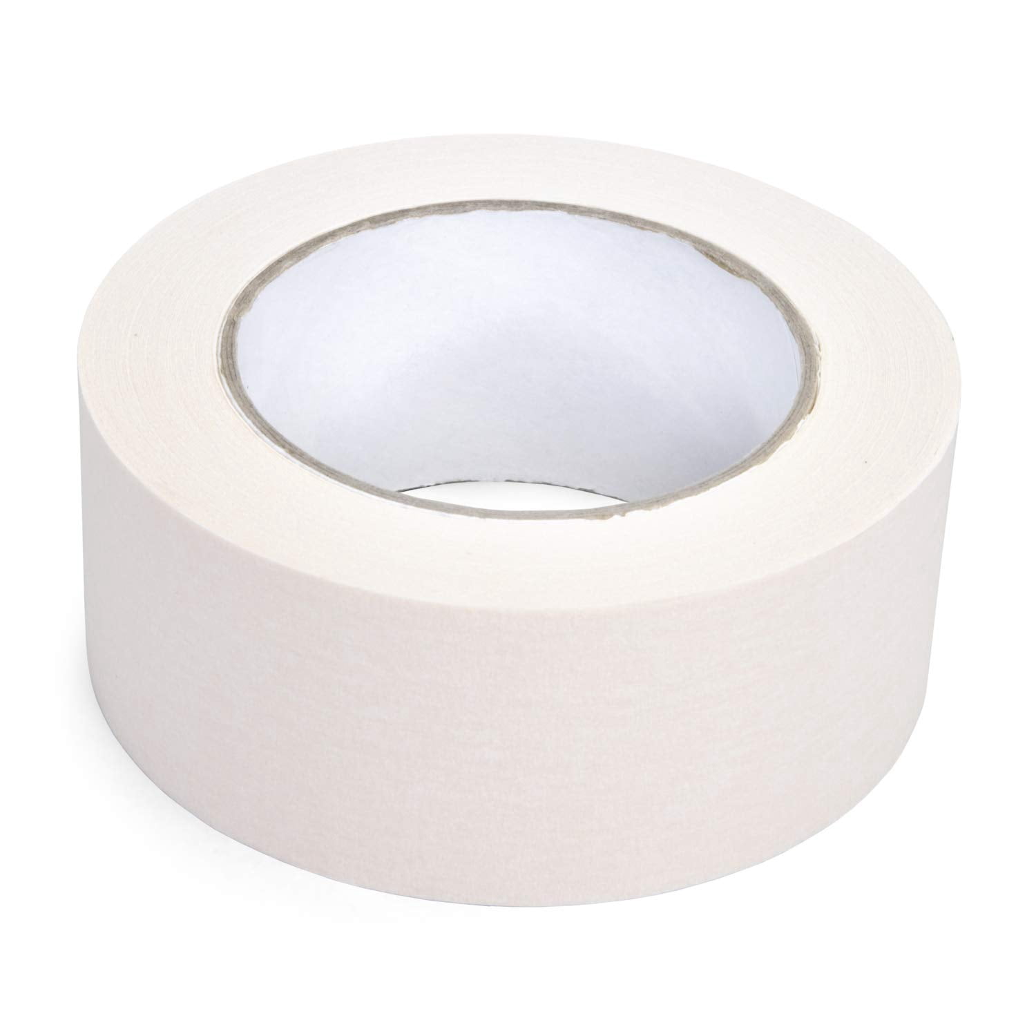 IDL Packaging 12 Rolls of 2" x 60 yards White Masking Tape for General Purpose, Natural Rubber