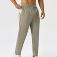 thumbnail image 5 of Men's Lightweight Running Pants Elastic Waist Stretch Jogging Golf Workout Loose Trousers with Pockets Khaki, 5 of 7