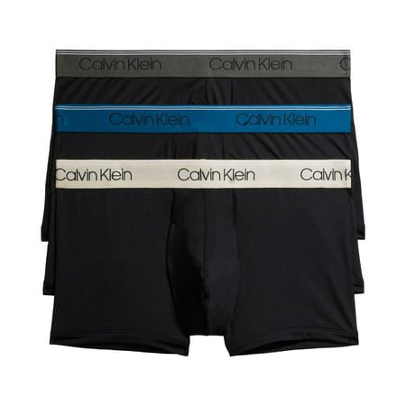 Calvin Klein Men's Underwear Micro Stretch 3-Pack Trunk, Black Bodies W ...