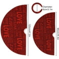 thumbnail image 3 of FMSHPON Valentine's Day Repeating Word Love in Different Fonts Xmas Christmas Tree Skirt Stand Mat for Holiday Party Decoration Indoor Outdoor 36 inches, 3 of 6