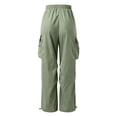 thumbnail image 4 of Quotay Kids Cargo Pants with Multiple Pockets for Boys and Girls Outdoor Casual Play Everyday Comfortable Trousers for Boys 5-14 Years Dark Green,5-6 Years, 4 of 7