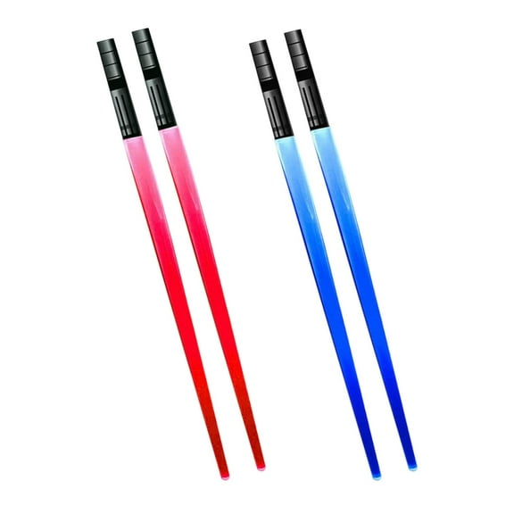 Dualoai 2 Lightsaber Chopsticks Light Up Sticks for Carnival Wedding Holiday Blue