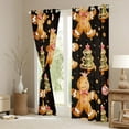 thumbnail image 3 of Manfei Princess Gingerbread Curtains Pack of 2 (42x84 Each), Watercolor Xmas Tree Curtains Blackout, Merry Christmas Living Room Curtains, Luxury Home Decor, 3 of 6