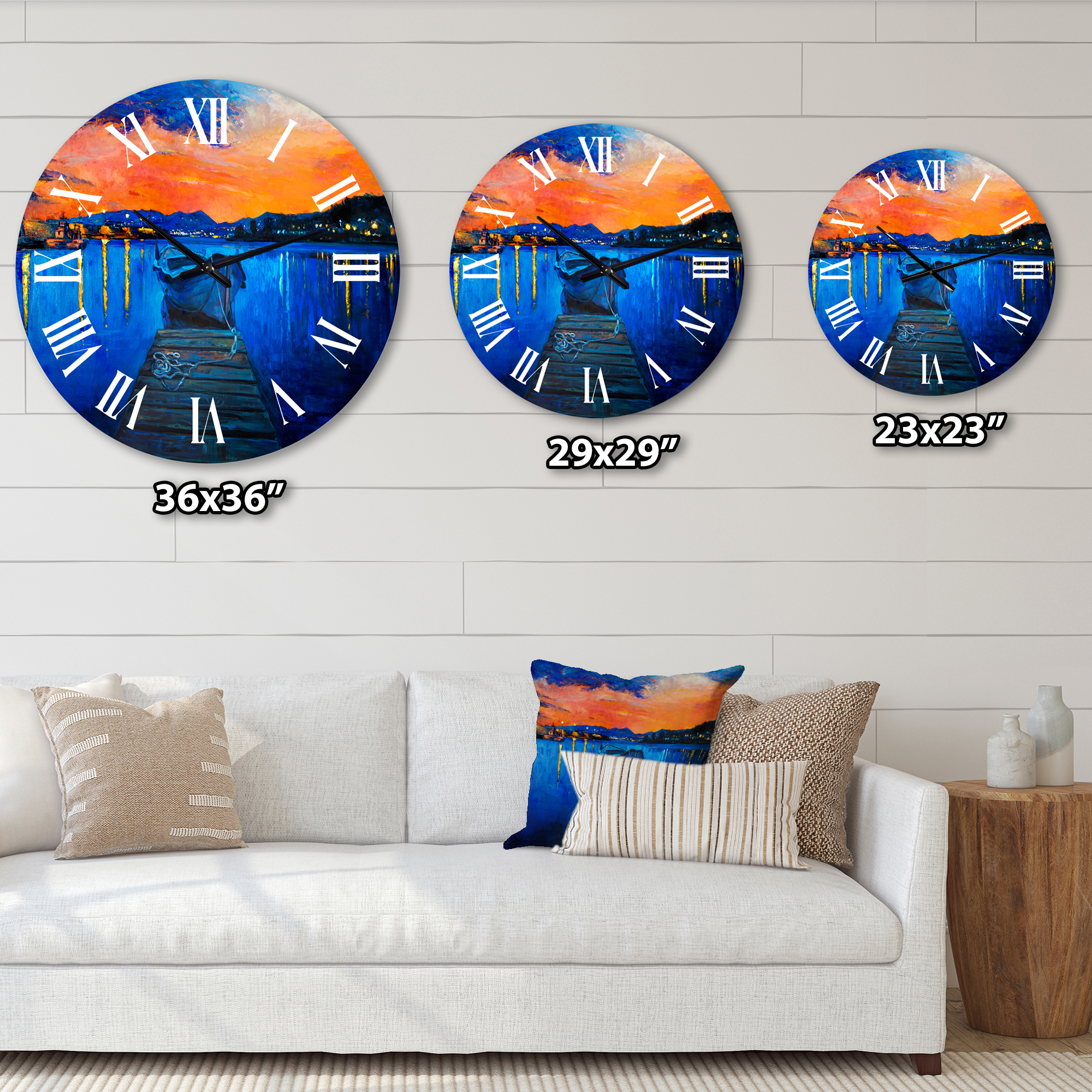 Designart 1 in Coastal Wall Clock