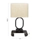 thumbnail image 3 of RKSTN Wall lamps Bedside Table Lamp With 2 USB Charging Portsh And 2 AC Sockets Press Lamp With Fabric Linen Shade For Living Room Bedroom Office Reading Work, 3 of 8