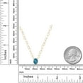 thumbnail image 6 of Gem Stone King 14K Yellow Gold London Blue Topaz Pendant Necklace for Women | 1.50 Cttw | Gemstone November Birthstone | Oval 8X6MM | With 18 inch Chain, 6 of 6
