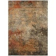 thumbnail image 5 of HomeRoots 606135 5 x 8 ft. Khaki, Brown & Copper Abstract Washable Indoor & Outdoor Rectangle Area Rug, 5 of 5