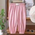 thumbnail image 2 of Splozh Wide Leg Pants for Girls Summer Comfortable and Breathable Pants Casual and Versatile Pants Casual Trousers Outdoor Trousers,Pink,6-12 Months, 2 of 4