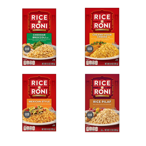 Rice-A-Roni Side Dish Bundle 8- Count Variety Pack Endless Meal Option