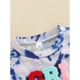 thumbnail image 5 of Toddler Girls Long Sleeve Crewneck Tie-Dye Letter Patterned Pullover Sweatshirt, 5 of 9