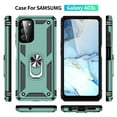 thumbnail image 2 of Feishell Hybrid Armor Phone Case for Samsung Galaxy A03s,Military Grade Shockproof 360 Rotatable Metal Ring Holder Kickstand Support Magnetic Car Mount Dual Layer Protective Phone Cover,Darkgreen, 2 of 7