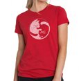thumbnail image 1 of Women's Premium Blend Word Art T-shirt - Yin Yang Cat, 1 of 2