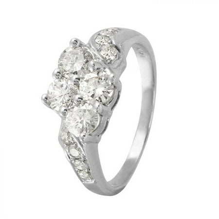 Foreli 1.03CTW Diamond 14K White Gold Ring
