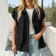 thumbnail image 2 of Lutiedan Cozy Fleece Jacket for Women Snap Button Down Short Sleeve Outwear Casual Baggy Fall Winter Coat with Pockets S-XXL, 2 of 7