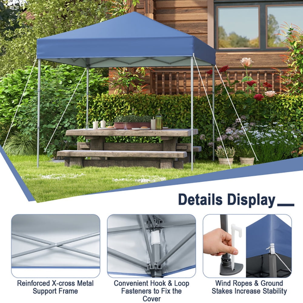 Aimee Lii 6.6 x 6.6 Feet Outdoor Pop-up Canopy Tent with UPF 50+ Sun Protection, Backyard Canopy Gazebo for Party Camping BBQ Events, Blue Aimee Lii 6.6 x 6.6 Feet Outdoor Pop-up Canopy Tent with UPF 50+ Sun Protection, Backyard Canopy Gazebo for Party Camping BBQ Events, Blue
