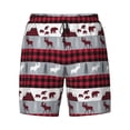 thumbnail image 4 of Lsque Mens Swim Trunks Buffalo Plaid Forest Pattern - Bathing Suit Compression Liner - Beach Swim Shorts Swimwear - (S-3XL) - Stretch Quick Dry -Small, 4 of 9