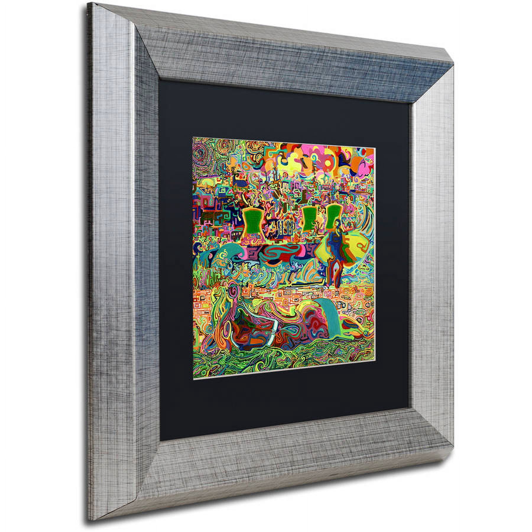 Trademark Fine Art "Fukushima Beach Party" Canvas Art by Josh Byer, Black Matte, Silver Frame