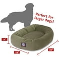 thumbnail image 4 of Majestic Pet Faux Suede Bagel Pet Bed for Dogs, Calming Dog Bed Washable, Large, Sage, 4 of 6