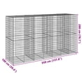 thumbnail image 4 of vidaXL Gabion Basket with Cover 350x100x200 cm Galvanised Iron, 4 of 5