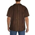 thumbnail image 5 of Gaeub Vintage Wood Men's Lapel Short Sleeve Shirt, Relaxed Fit Shirt, Soft and Breathable for Outdoors Party Travel - X-Large, 5 of 7
