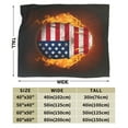 thumbnail image 4 of XMXY Fleece Throw Blanket for Couch, Skull Flag Flame Print Lightweight Plush Fuzzy Cozy Soft Bed Blankets and Throws for Sofa, 80"x60" inches, 4 of 8