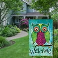 thumbnail image 5 of Qinduosi Rainbow Owl Welcome Flag Double Sided Welcome Garden Flag for Outdoor House Bird Flag Yard Decoration 12x18in, 5 of 8