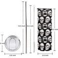 thumbnail image 2 of Skull Tumbler with Lid and Straw Goth Tumbler Skull Coffee Mug, 20 oz Halloween Gothic Tumbler Water bottle Cup , Goth Travel Mugs, Skull Decor Gifts, 2 of 6