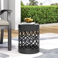 thumbnail image 5 of Black Iron Side Table for Patio / Modern Design, Outdoor Companion, 5 of 5